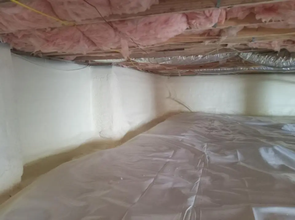 Crawl space encapsulation with closed-cell spray foam for Spray Foam Roofing in Irvine